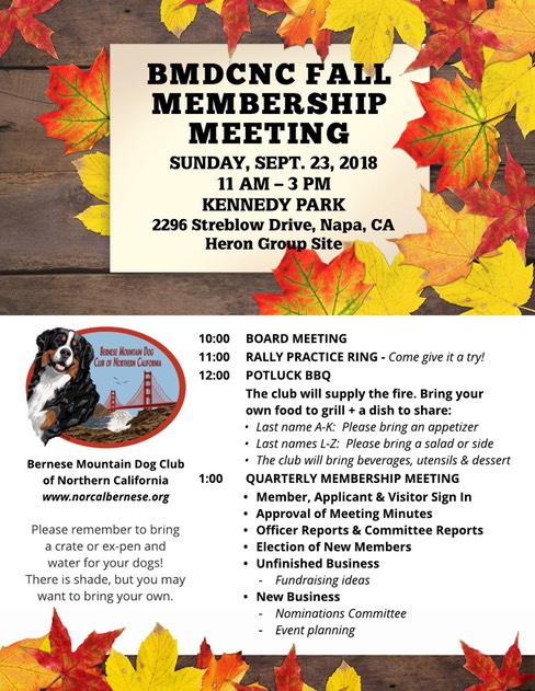 BMDCNC Fall Member Mtg 2018 Flyer